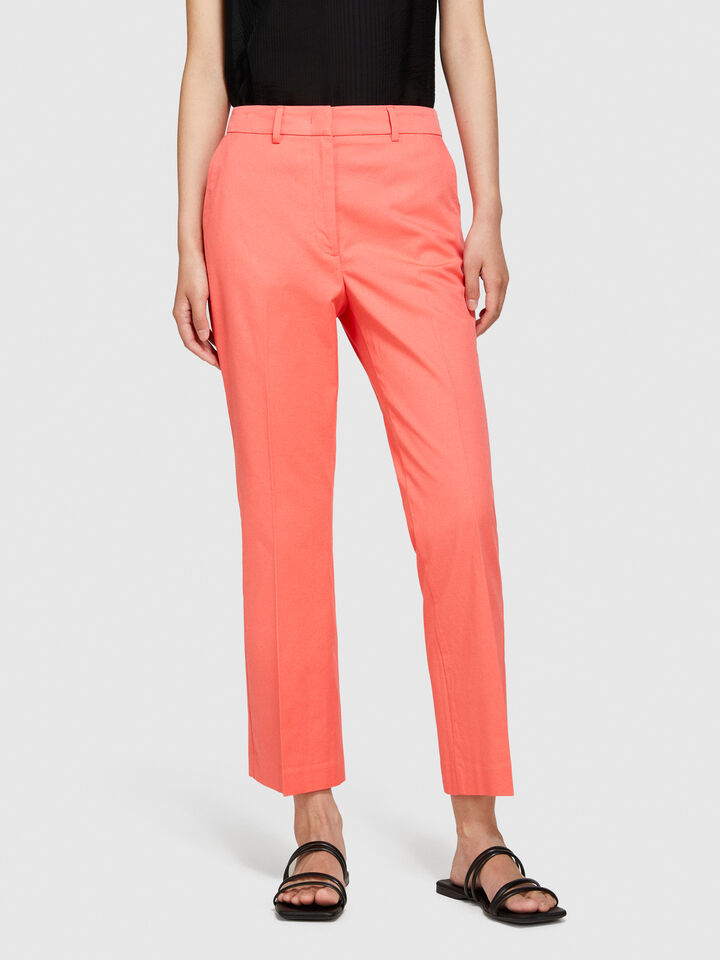 High-waisted trousers - women's high-waisted trousers - Coral | Sisley image number 4
